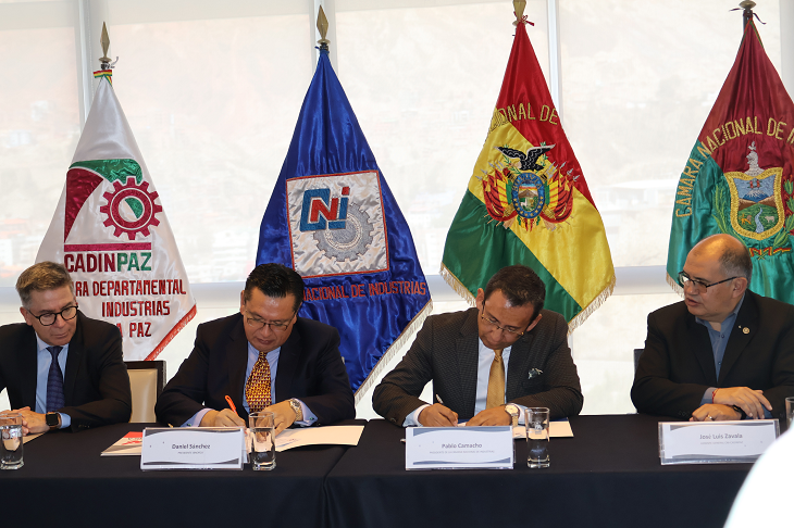 Presidente de IBNORCA y CNI firman un convenio de cooperación interinstitucional